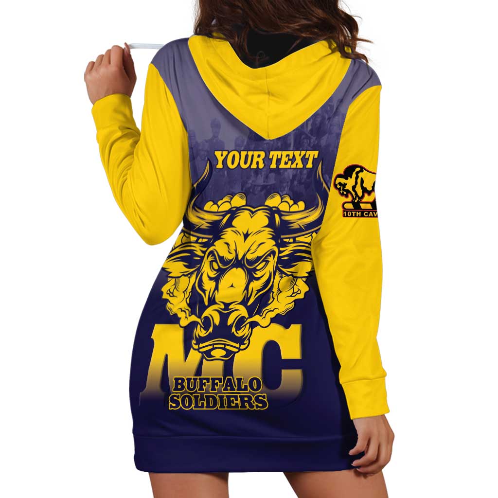 Personalized African American Buffalo Soldier Hoodie Dress We Can We Will - Navy Blue - Wonder Print Shop