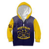 Personalized African American Buffalo Soldier Kid Hoodie We Can We Will - Navy Blue - Wonder Print Shop