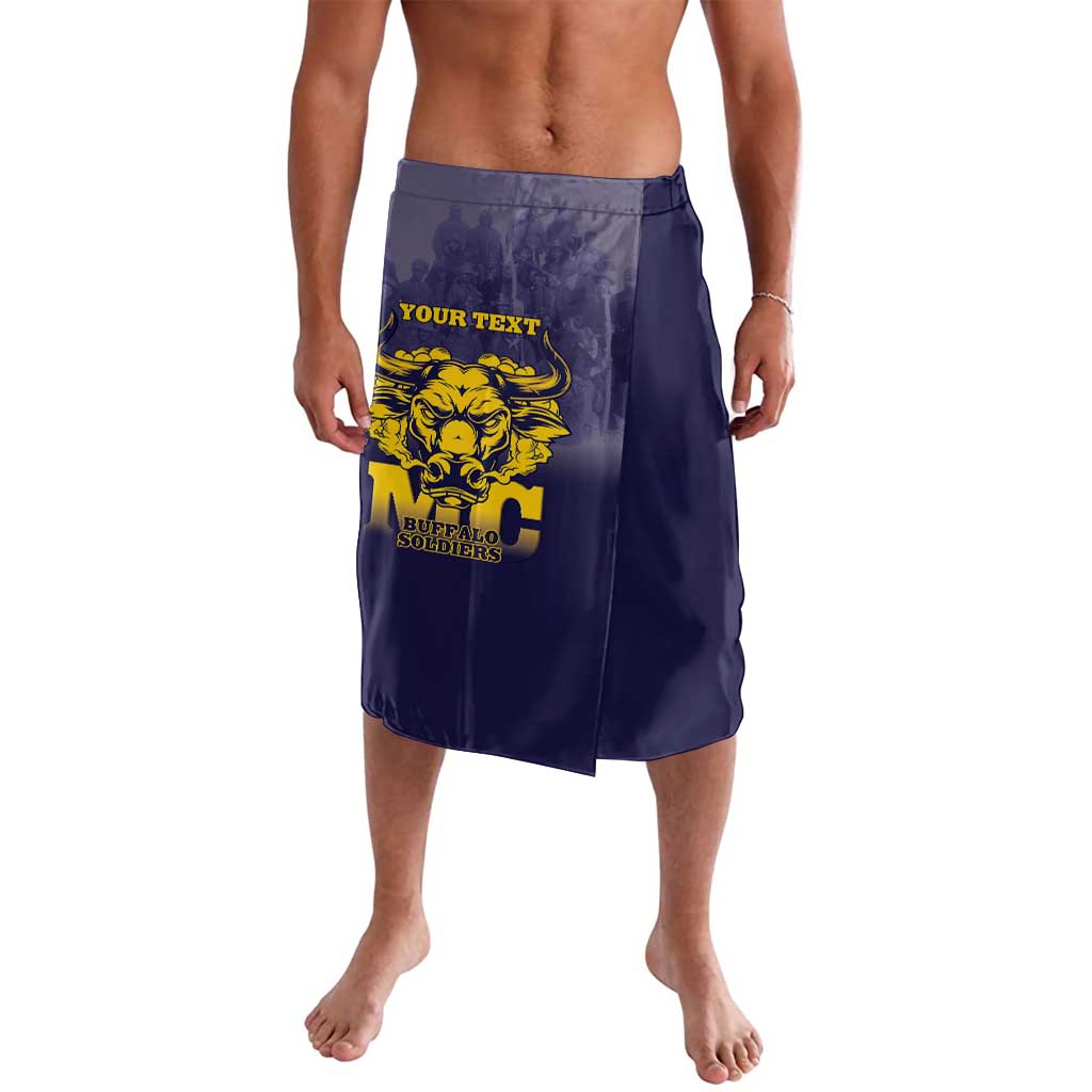 Personalized African American Buffalo Soldier Lavalava We Can We Will - Navy Blue - Wonder Print Shop