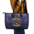 African American Buffalo Soldier Leather Tote Bag We Can We Will - Navy Blue - Wonder Print Shop