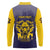 Personalized African American Buffalo Soldier Long Sleeve Polo Shirt We Can We Will - Navy Blue - Wonder Print Shop