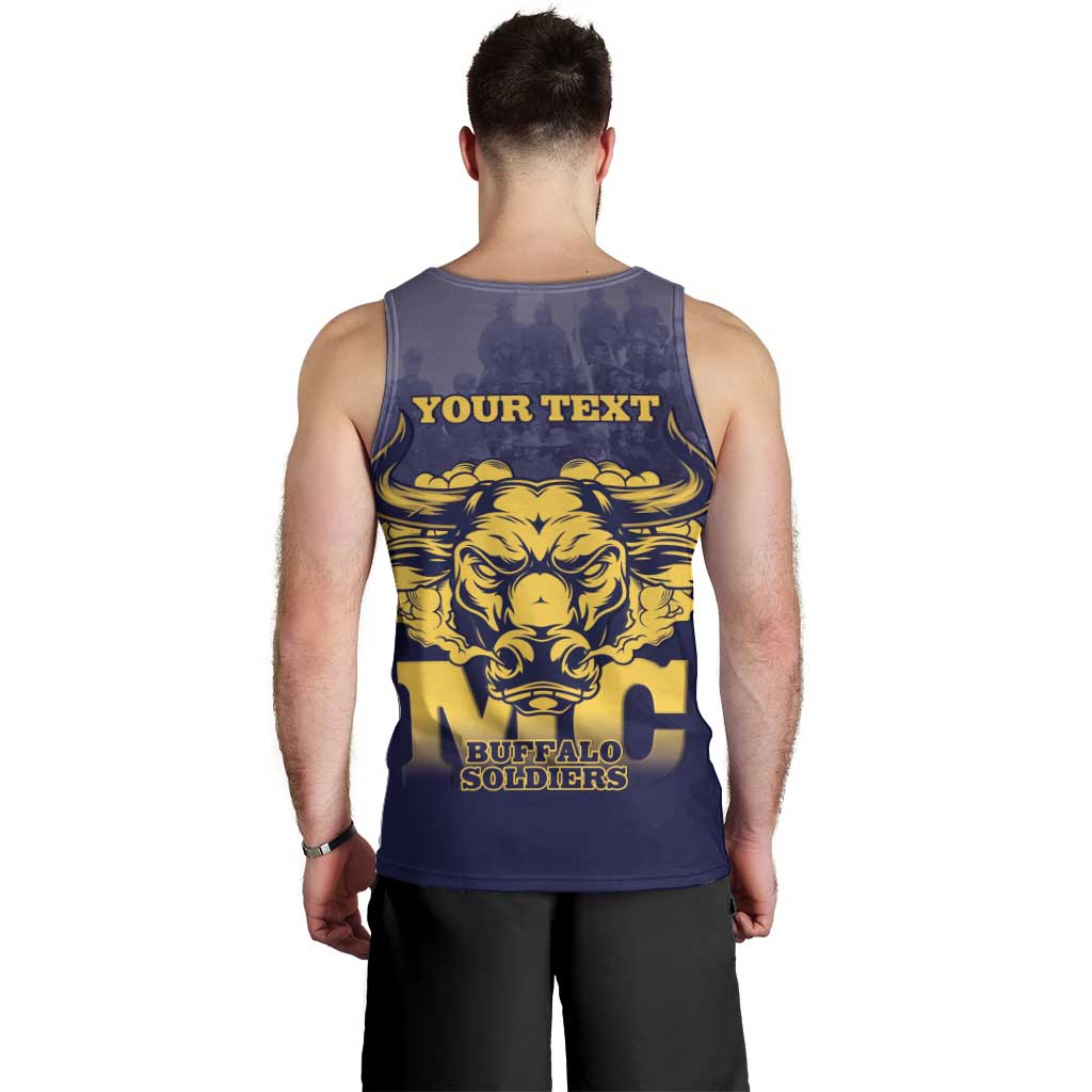 Personalized African American Buffalo Soldier Men Tank Top We Can We Will - Navy Blue - Wonder Print Shop