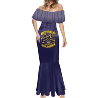 Personalized African American Buffalo Soldier Mermaid Dress We Can We Will - Navy Blue - Wonder Print Shop