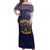 Personalized African American Buffalo Soldier Off Shoulder Maxi Dress We Can We Will - Navy Blue - Wonder Print Shop