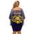 Personalized African American Buffalo Soldier Off Shoulder Short Dress We Can We Will - Navy Blue - Wonder Print Shop