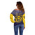 Personalized African American Buffalo Soldier Off Shoulder Sweater We Can We Will - Navy Blue - Wonder Print Shop