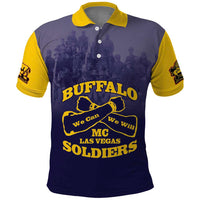Personalized African American Buffalo Soldier Polo Shirt We Can We Will - Navy Blue - Wonder Print Shop