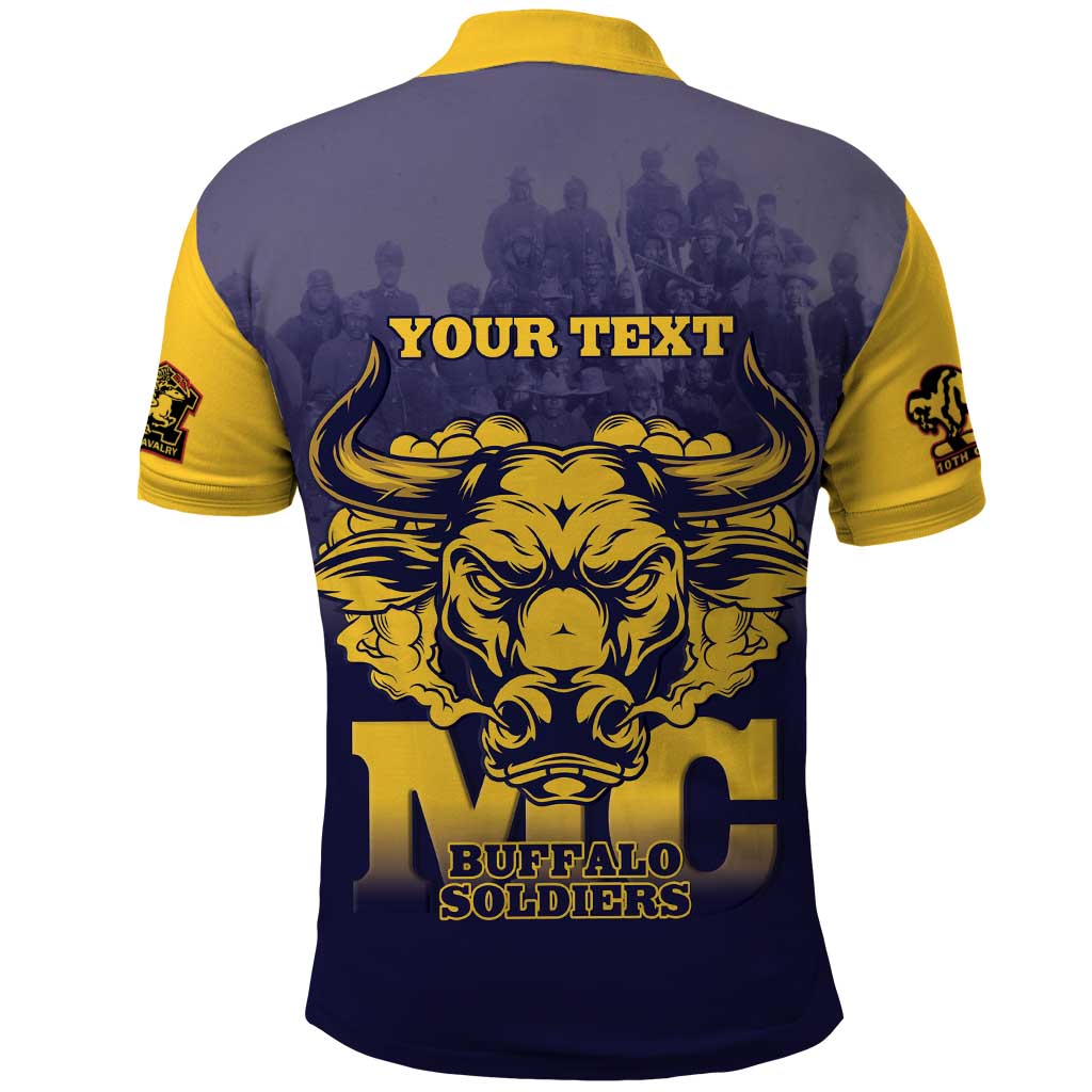 Personalized African American Buffalo Soldier Polo Shirt We Can We Will - Navy Blue - Wonder Print Shop