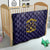 African American Buffalo Soldier Quilt We Can We Will - Navy Blue - Wonder Print Shop