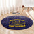African American Buffalo Soldier Round Carpet We Can We Will - Navy Blue - Wonder Print Shop
