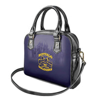 African American Buffalo Soldier Shoulder Handbag We Can We Will - Navy Blue - Wonder Print Shop