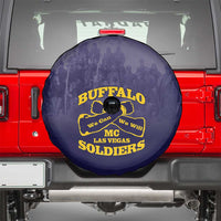 African American Buffalo Soldier Spare Tire Cover We Can We Will - Navy Blue - Wonder Print Shop