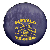 African American Buffalo Soldier Spare Tire Cover We Can We Will - Navy Blue - Wonder Print Shop