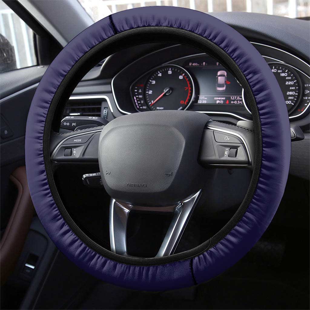 African American Buffalo Soldier Steering Wheel Cover We Can We Will - Navy Blue - Wonder Print Shop