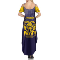 Personalized African American Buffalo Soldier Summer Maxi Dress We Can We Will - Navy Blue - Wonder Print Shop