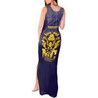 Personalized African American Buffalo Soldier Tank Maxi Dress We Can We Will - Navy Blue - Wonder Print Shop