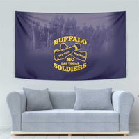 African American Buffalo Soldier Tapestry We Can We Will - Navy Blue - Wonder Print Shop