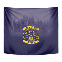 African American Buffalo Soldier Tapestry We Can We Will - Navy Blue - Wonder Print Shop