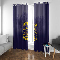 African American Buffalo Soldier Window Curtain We Can We Will - Navy Blue - Wonder Print Shop