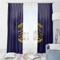 African American Buffalo Soldier Window Curtain We Can We Will - Navy Blue - Wonder Print Shop
