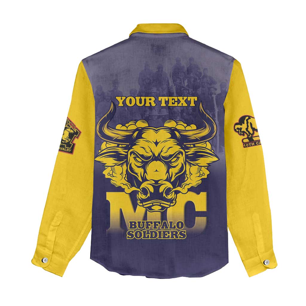 Personalized African American Buffalo Soldier Women Casual Shirt We Can We Will - Navy Blue - Wonder Print Shop