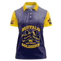 Personalized African American Buffalo Soldier Women Polo Shirt We Can We Will - Navy Blue - Wonder Print Shop