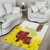Ethiopian Enkutatash Area Rug Kebero Drum With Adey Abeba Flower - Wonder Print Shop
