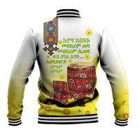 Ethiopian Enkutatash Baseball Jacket Kebero Drum With Adey Abeba Flower - Wonder Print Shop