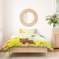 Ethiopian Enkutatash Bedding Set Kebero Drum With Adey Abeba Flower - Wonder Print Shop