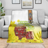 Ethiopian Enkutatash Blanket Kebero Drum With Adey Abeba Flower - Wonder Print Shop