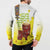 Ethiopian Enkutatash Button Sweatshirt Kebero Drum With Adey Abeba Flower - Wonder Print Shop