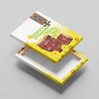 Ethiopian Enkutatash Canvas Wall Art Kebero Drum With Adey Abeba Flower - Wonder Print Shop