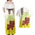 Ethiopian Enkutatash Couples Matching Off Shoulder Maxi Dress and Hawaiian Shirt Kebero Drum With Adey Abeba Flower - Wonder Print Shop