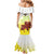 Ethiopian Enkutatash Family Matching Mermaid Dress and Hawaiian Shirt Kebero Drum With Adey Abeba Flower - Wonder Print Shop