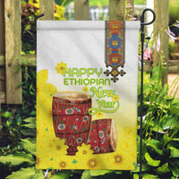 Ethiopian Enkutatash Garden Flag Kebero Drum With Adey Abeba Flower - Wonder Print Shop