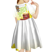 Ethiopian Enkutatash Kid Short Sleeve Dress Kebero Drum With Adey Abeba Flower - Wonder Print Shop