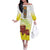 Ethiopian Enkutatash Off The Shoulder Long Sleeve Dress Kebero Drum With Adey Abeba Flower - Wonder Print Shop