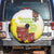 Ethiopian Enkutatash Spare Tire Cover Kebero Drum With Adey Abeba Flower - Wonder Print Shop