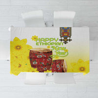 Ethiopian Enkutatash Tablecloth Kebero Drum With Adey Abeba Flower - Wonder Print Shop