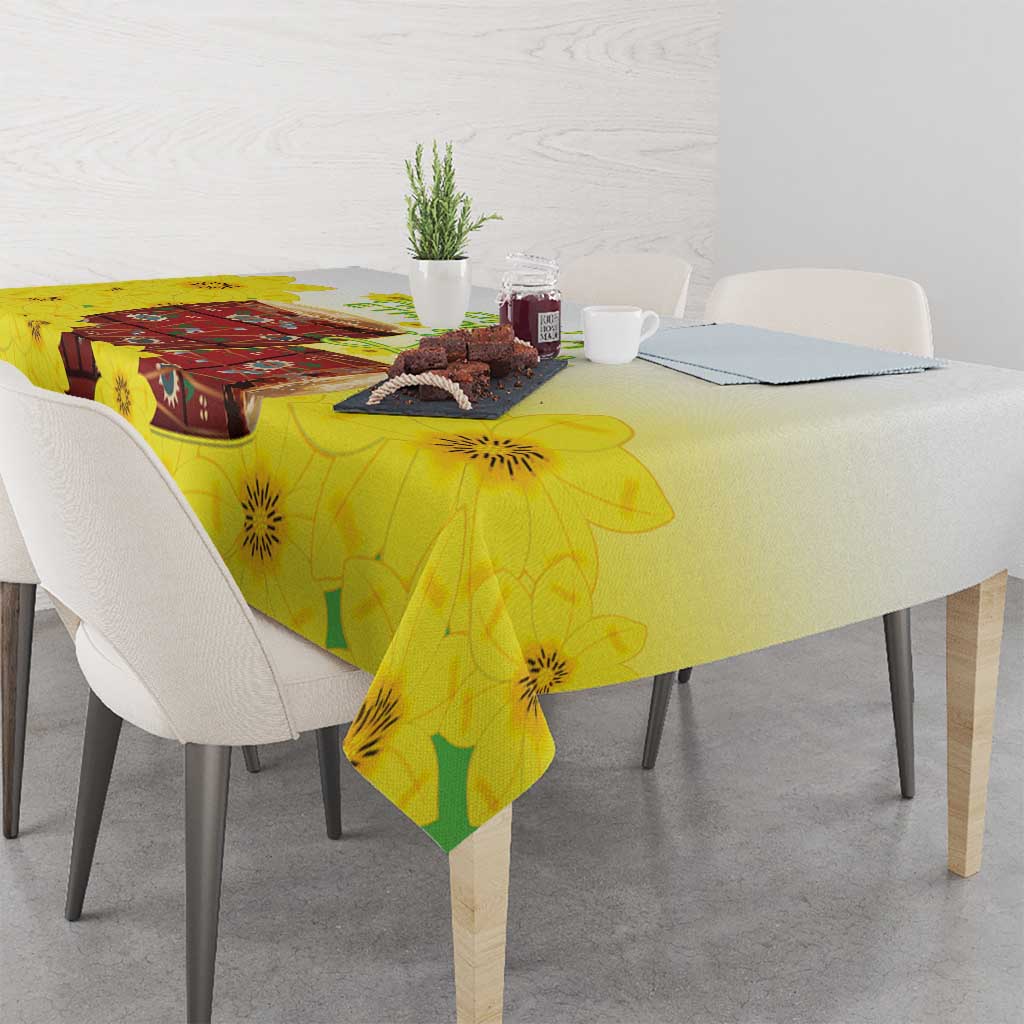 Ethiopian Enkutatash Tablecloth Kebero Drum With Adey Abeba Flower - Wonder Print Shop