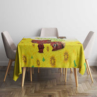 Ethiopian Enkutatash Tablecloth Kebero Drum With Adey Abeba Flower - Wonder Print Shop