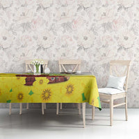 Ethiopian Enkutatash Tablecloth Kebero Drum With Adey Abeba Flower - Wonder Print Shop