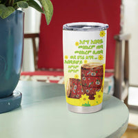 Ethiopian Enkutatash Tumbler Cup Kebero Drum With Adey Abeba Flower - Wonder Print Shop