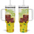 Ethiopian Enkutatash Tumbler With Handle Kebero Drum With Adey Abeba Flower - Wonder Print Shop
