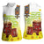 Ethiopian Enkutatash Women Sleeveless Polo Shirt Kebero Drum With Adey Abeba Flower - Wonder Print Shop