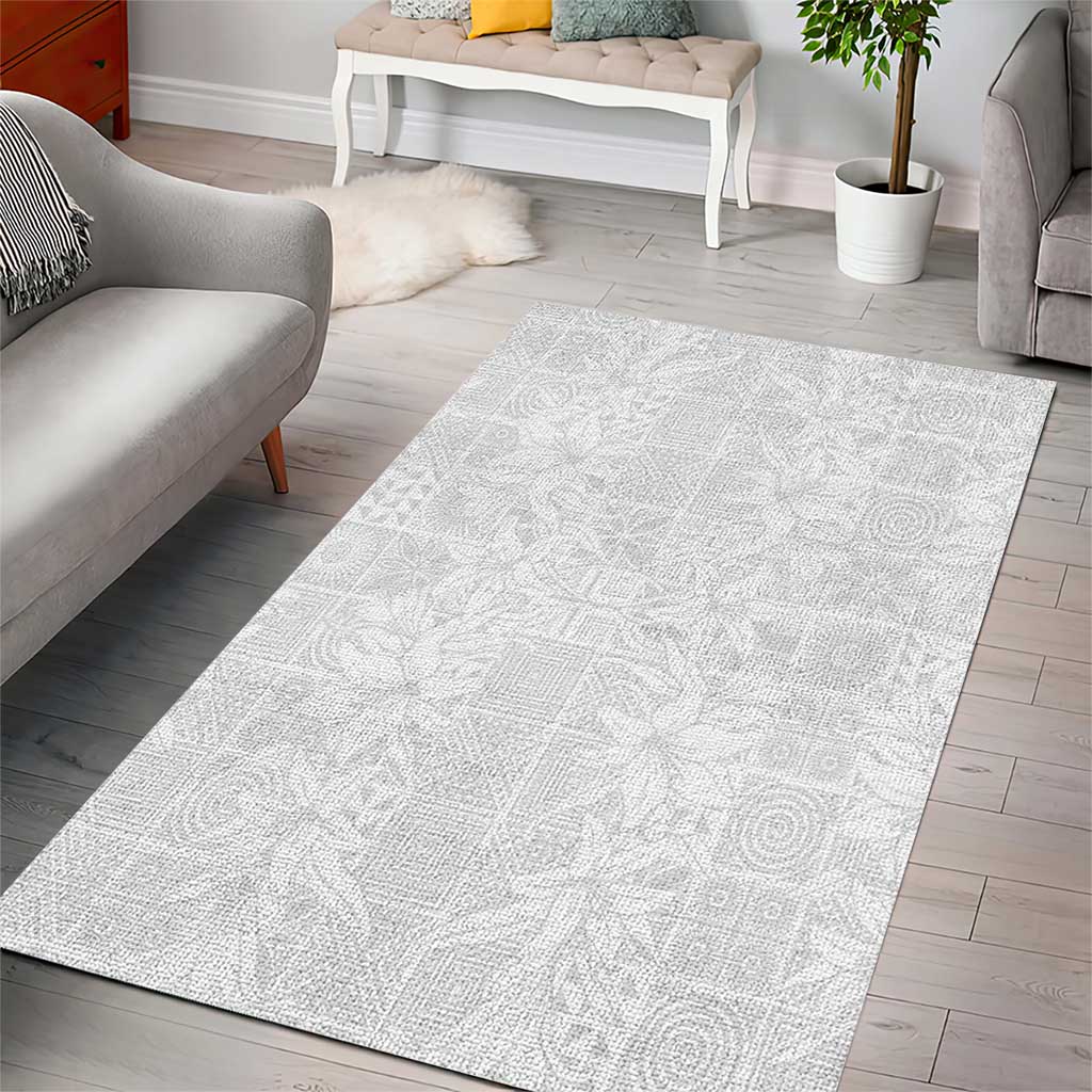 Nigeria Osun-Osogbo Festival Area Rug White Lily Lei With Yoruba Pattern - Wonder Print Shop