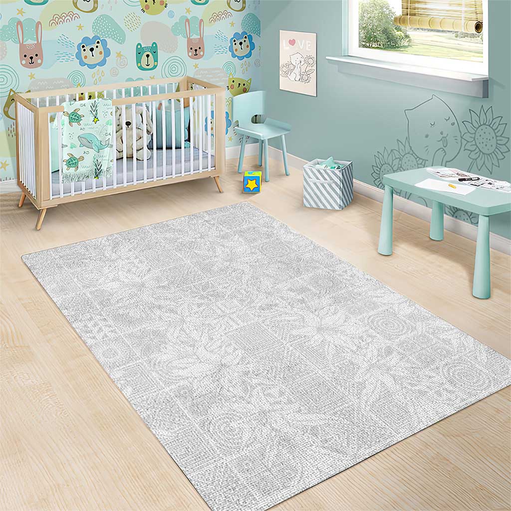 Nigeria Osun-Osogbo Festival Area Rug White Lily Lei With Yoruba Pattern - Wonder Print Shop