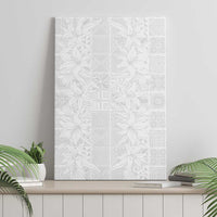 Nigeria Osun-Osogbo Festival Canvas Wall Art White Lily Lei With Yoruba Pattern - Wonder Print Shop