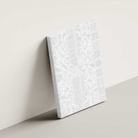 Nigeria Osun-Osogbo Festival Canvas Wall Art White Lily Lei With Yoruba Pattern - Wonder Print Shop