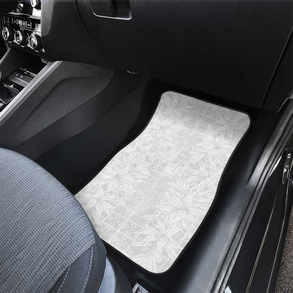 Nigeria Osun-Osogbo Festival Car Mats White Lily Lei With Yoruba Pattern - Wonder Print Shop